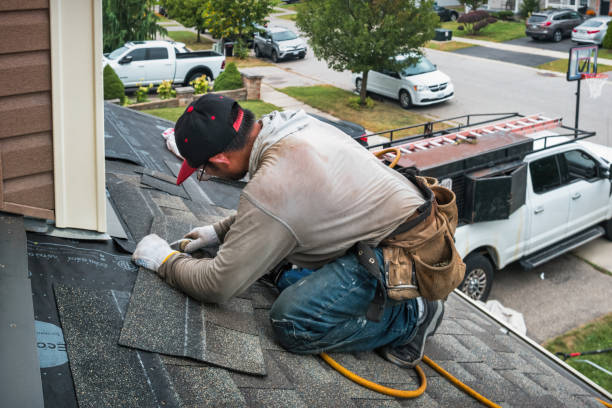 Professional Storm Damage Roof Repair technician working in New Paltz, NY